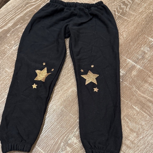 Chaser Black Joggers with Gold Stars - Picture 1 of 2